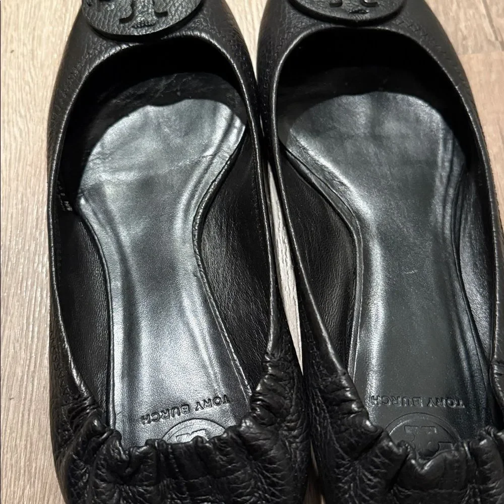 Tory Burch Black Leather Flats